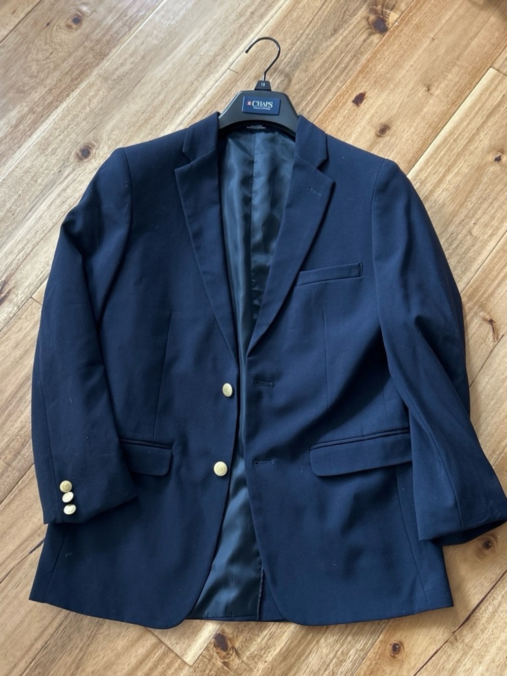 Boy’s Chaps Navy Blazer with Gold Buttons size 18R